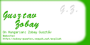 gusztav zobay business card